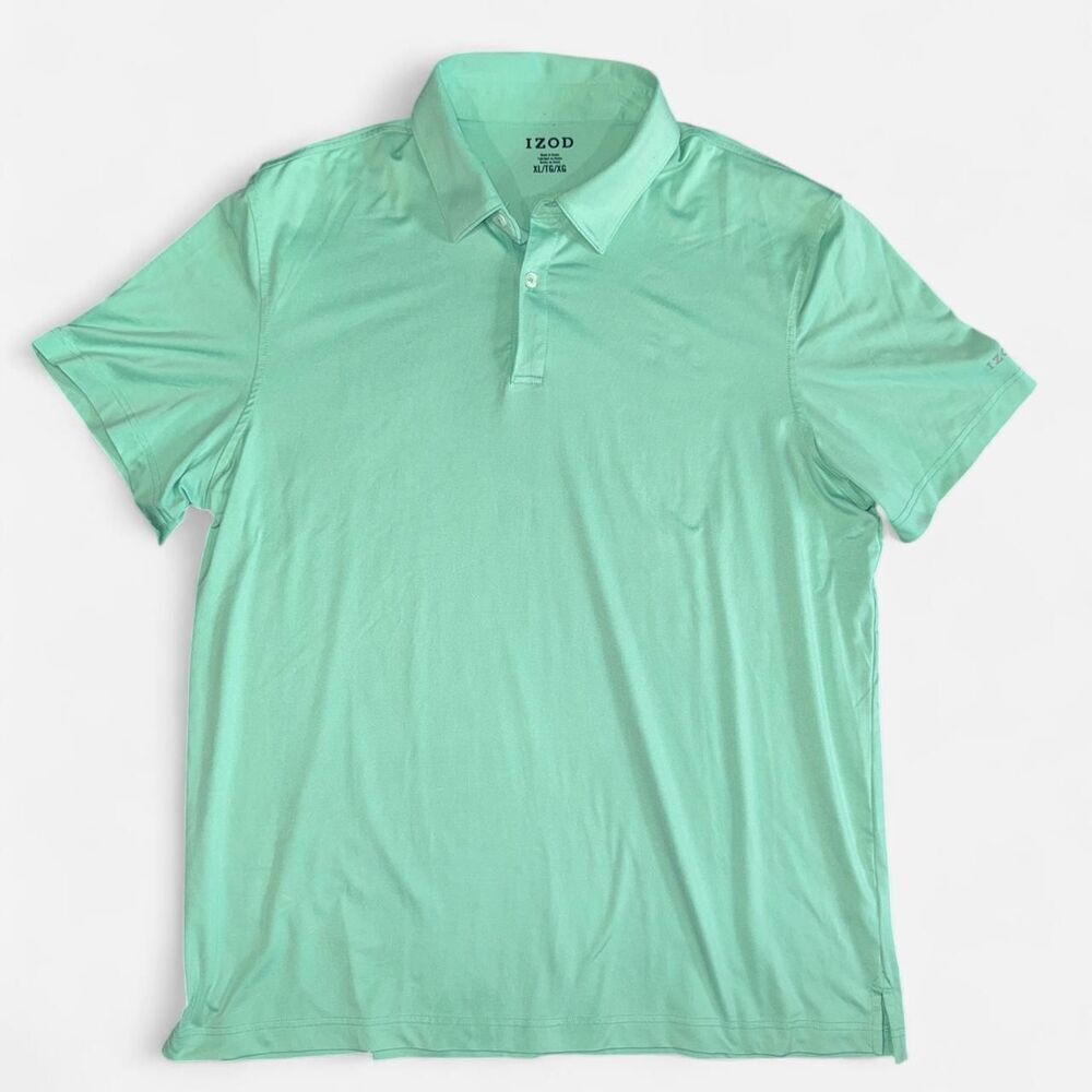 IZOD Turquoise Collared Polo Golf Shirt - Picture 1 of 7